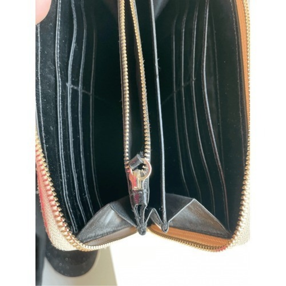 Victoria's Secret Gold Metallic Chevron Wallet & Black‎ Studded Card Case Set - Picture 4 of 11